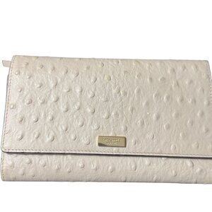 Kate Spade New York Riverside Phoenix Leather Travel Wallet Large  Beige